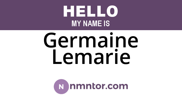 Germaine Lemarie