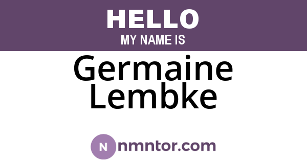 Germaine Lembke