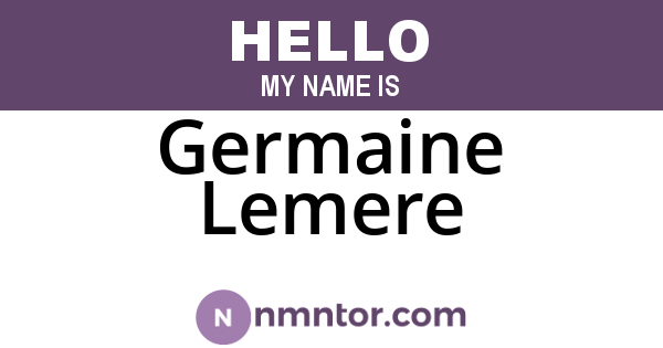 Germaine Lemere