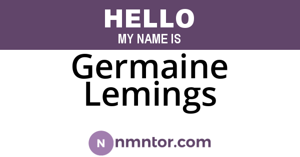 Germaine Lemings