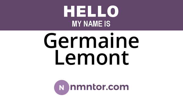 Germaine Lemont