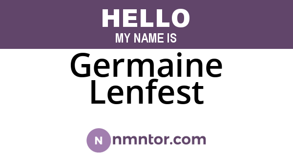 Germaine Lenfest