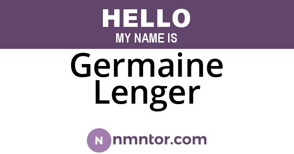 Germaine Lenger