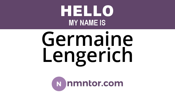 Germaine Lengerich