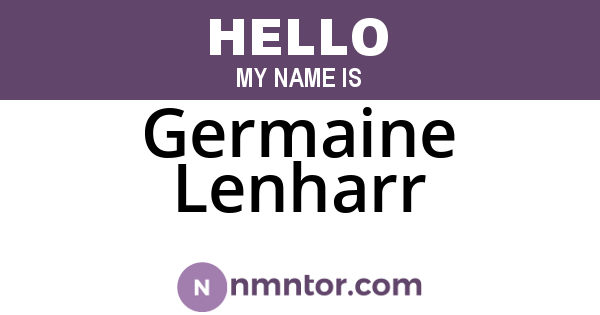 Germaine Lenharr