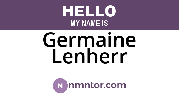 Germaine Lenherr