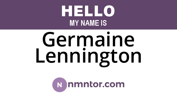 Germaine Lennington