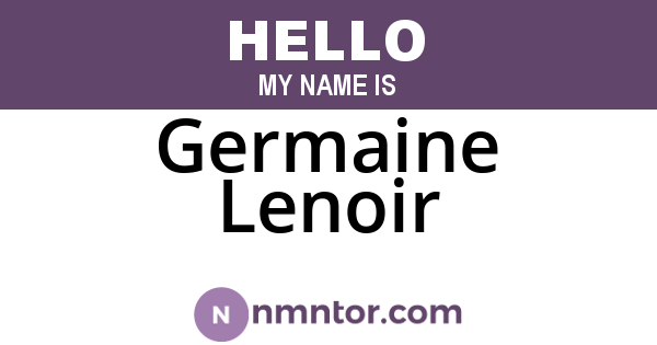 Germaine Lenoir