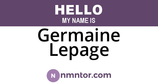 Germaine Lepage