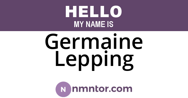 Germaine Lepping