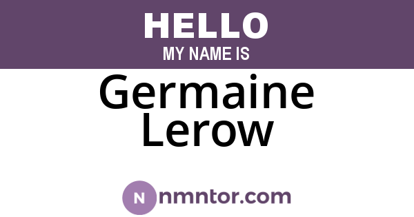 Germaine Lerow