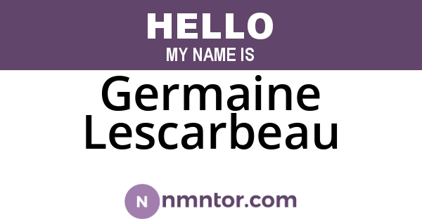 Germaine Lescarbeau
