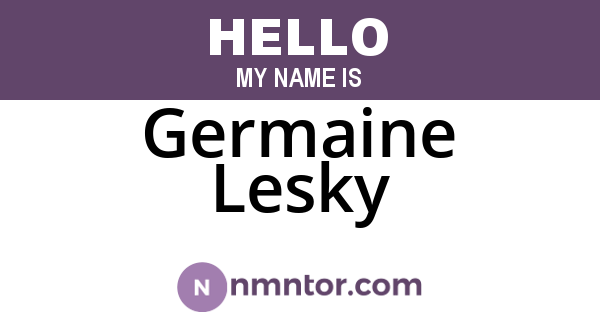 Germaine Lesky