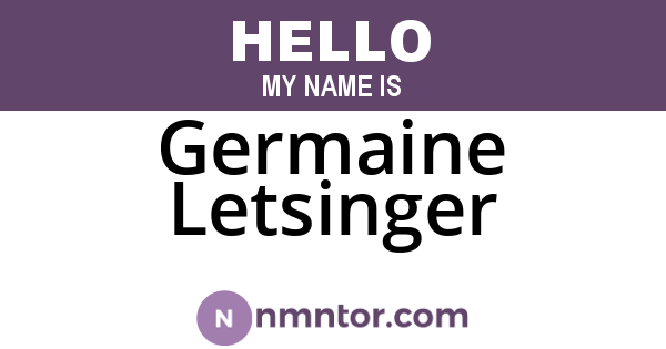 Germaine Letsinger