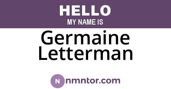 Germaine Letterman