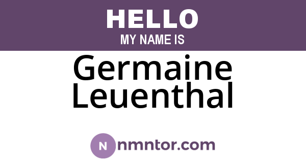 Germaine Leuenthal