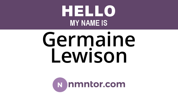 Germaine Lewison