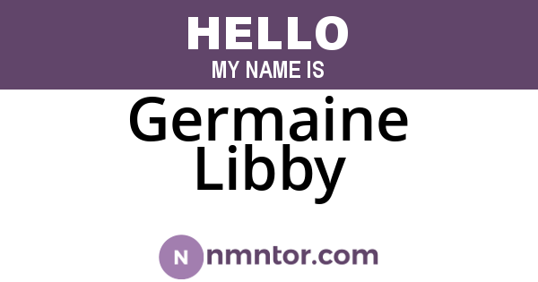 Germaine Libby