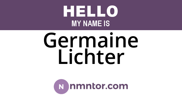 Germaine Lichter