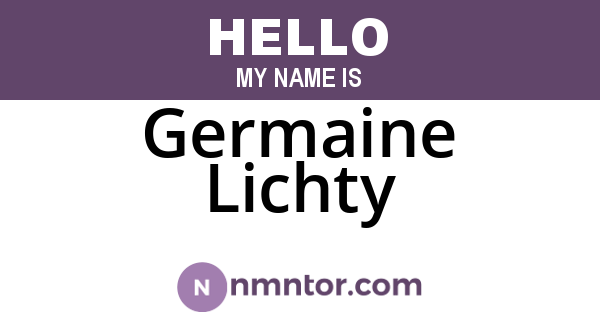 Germaine Lichty