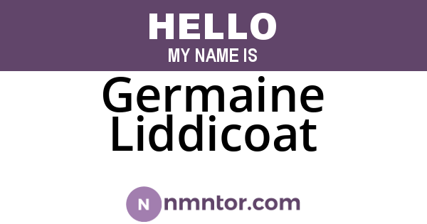Germaine Liddicoat
