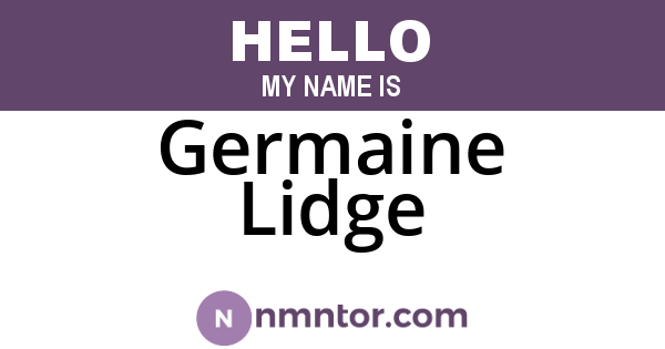 Germaine Lidge