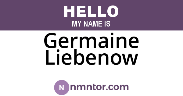 Germaine Liebenow