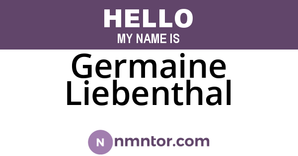 Germaine Liebenthal