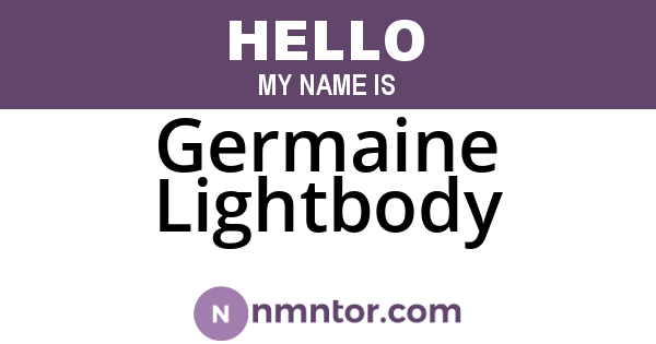 Germaine Lightbody