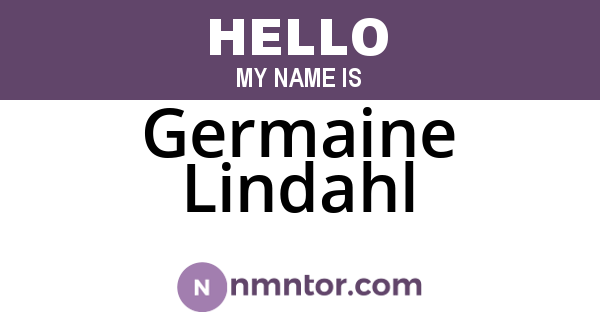 Germaine Lindahl