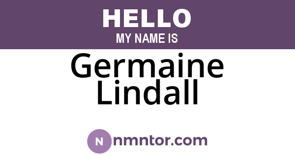 Germaine Lindall