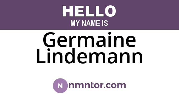Germaine Lindemann