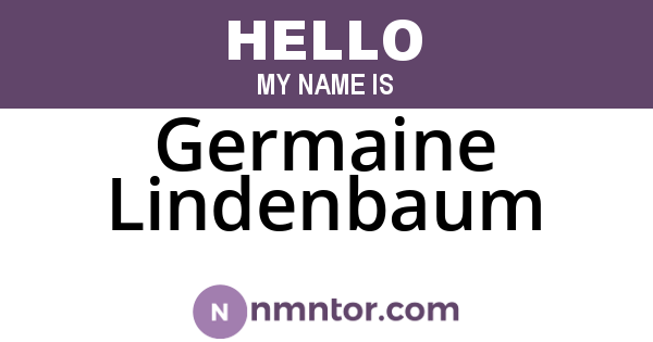 Germaine Lindenbaum