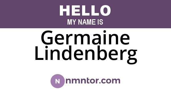 Germaine Lindenberg