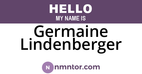 Germaine Lindenberger