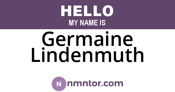 Germaine Lindenmuth