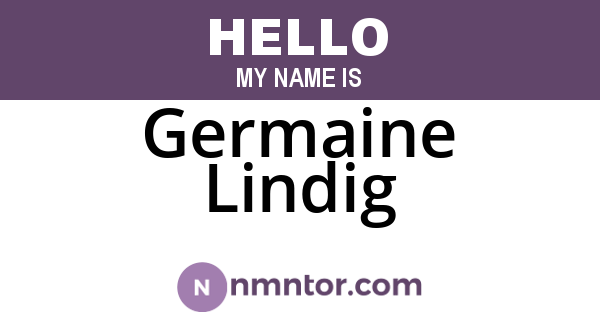 Germaine Lindig