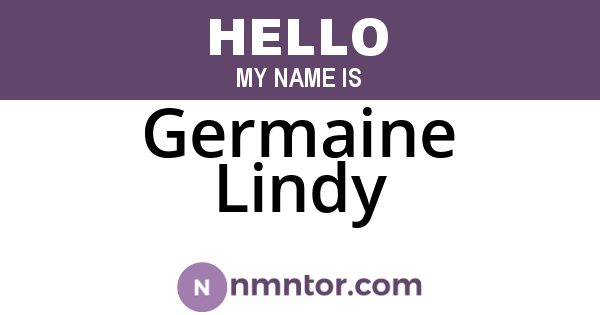Germaine Lindy