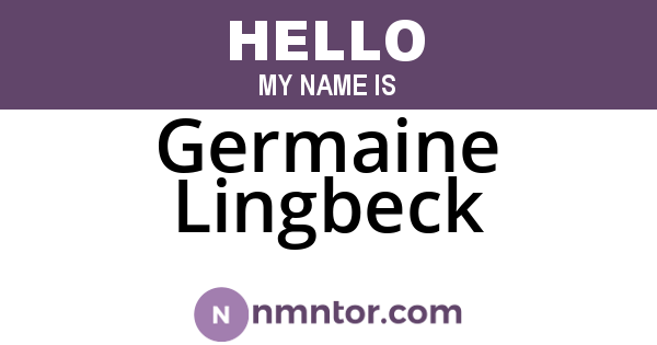 Germaine Lingbeck