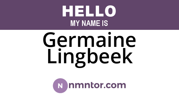 Germaine Lingbeek
