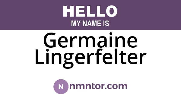 Germaine Lingerfelter