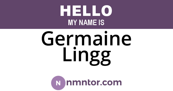 Germaine Lingg