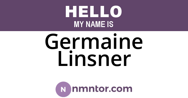 Germaine Linsner