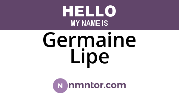 Germaine Lipe