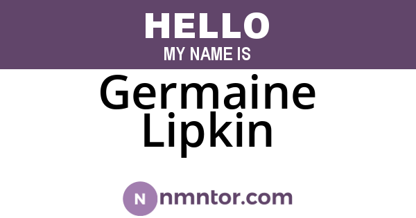 Germaine Lipkin