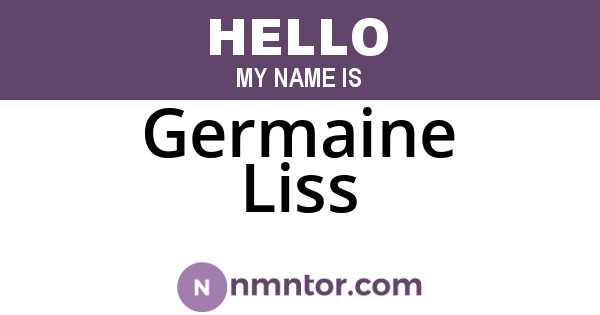 Germaine Liss