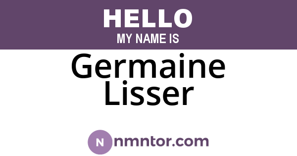 Germaine Lisser