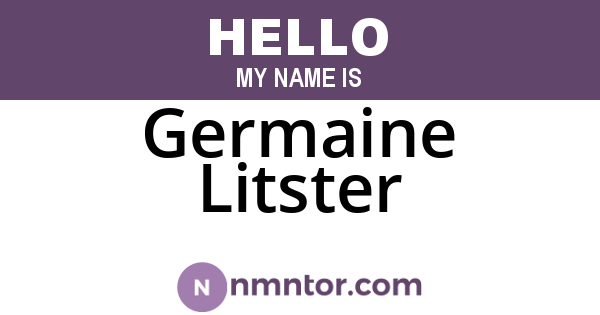 Germaine Litster