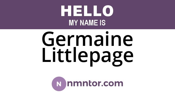 Germaine Littlepage