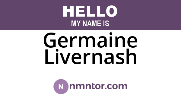 Germaine Livernash